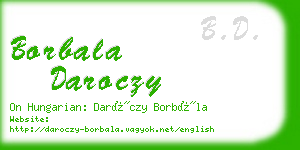 borbala daroczy business card